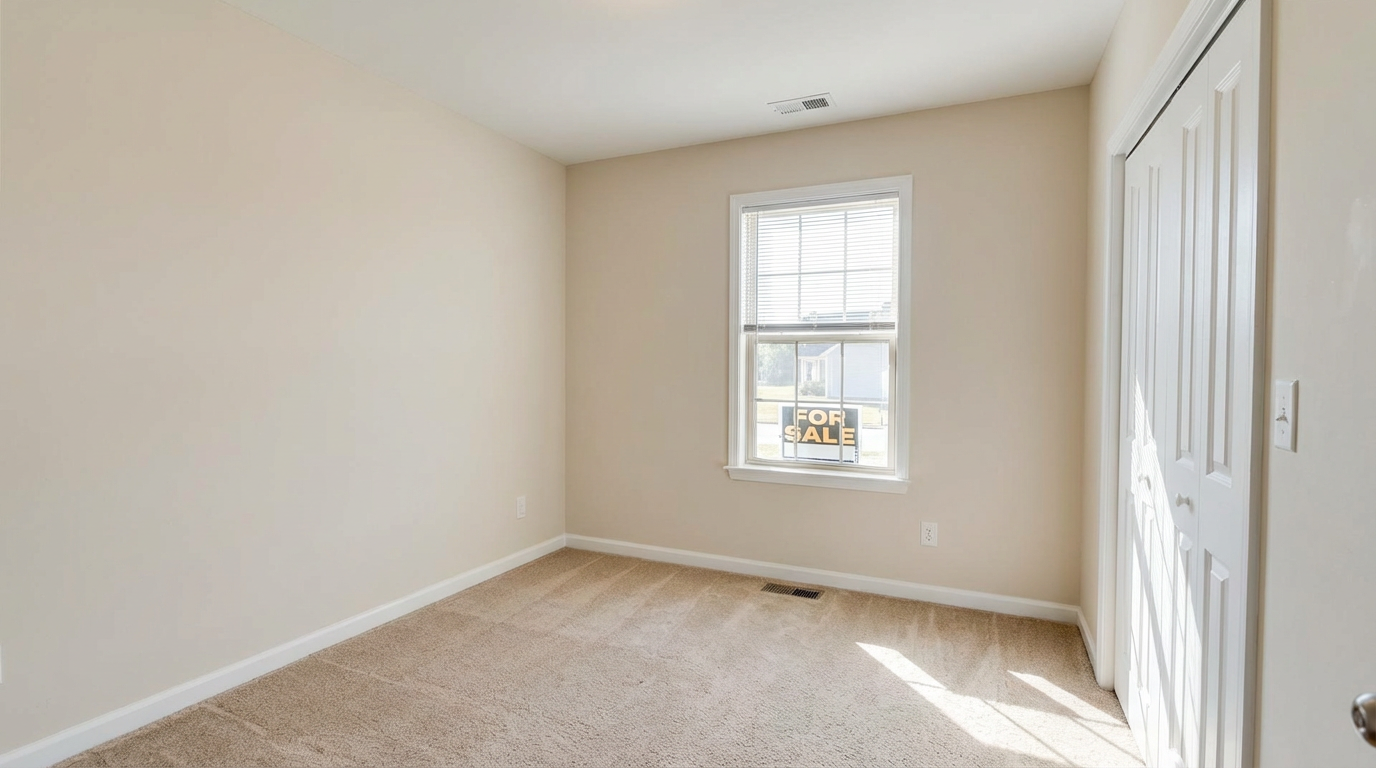 Empty kitchen before virtual staging